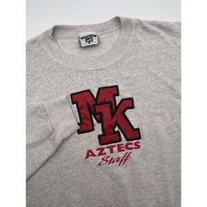 Vintage Lee Heavyweight MK Aztecs Staff Sweatshirt Men Size XXL Gray Long Sleeve